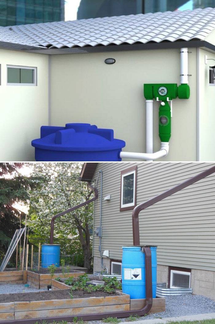 Система сбора дождевой воды: дождеприемники для ливневой канализации, лотки, стоки, система отвода на фото и видео