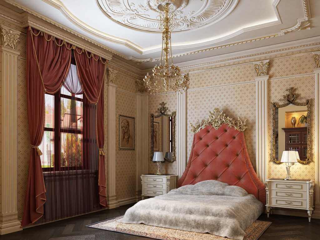 Спальня в стиле барокко: варианты дизайна, выбор цветовой палитры