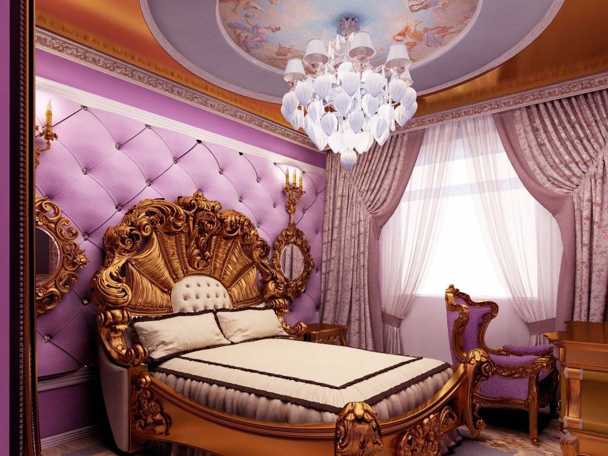 Советы оформления для спальня в стиле барокко, лучшие фото примеры