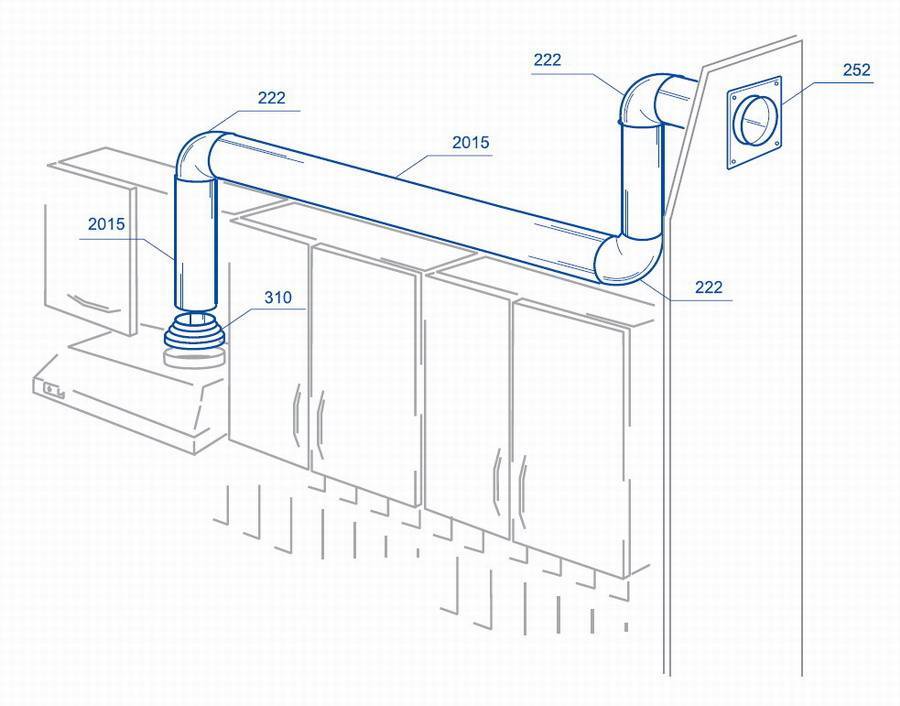 Вытяжка для кухни с отводом в вентиляцию: установка и как подключить
