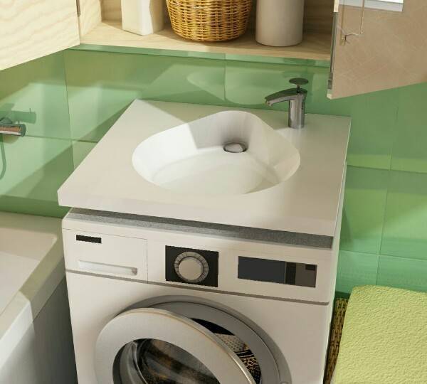 Раковина над стиральной машиной: преимущества и недостатки, раковина-кувшинка, установка умывальника и фото
