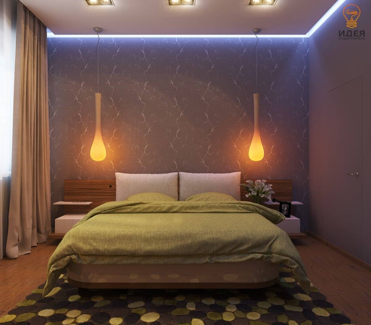 Освещение в спальне - принципы организации и обзор удачных проектов с фото дизайном