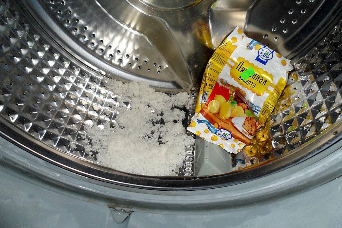 Почистить стиральную машину лимонной кислотой от накипи в домашних условиях