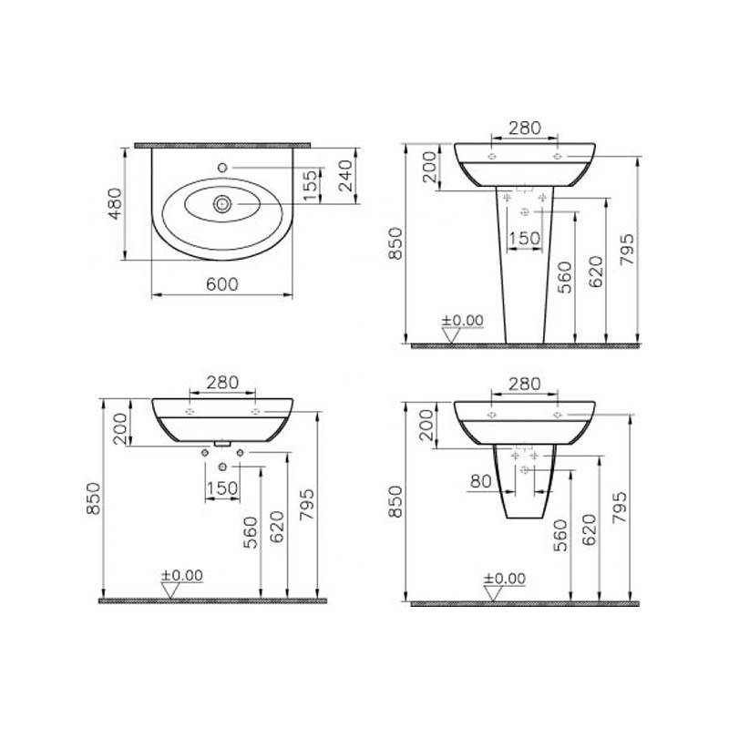 Размеры раковины для ванной: выбор подходящих размеров