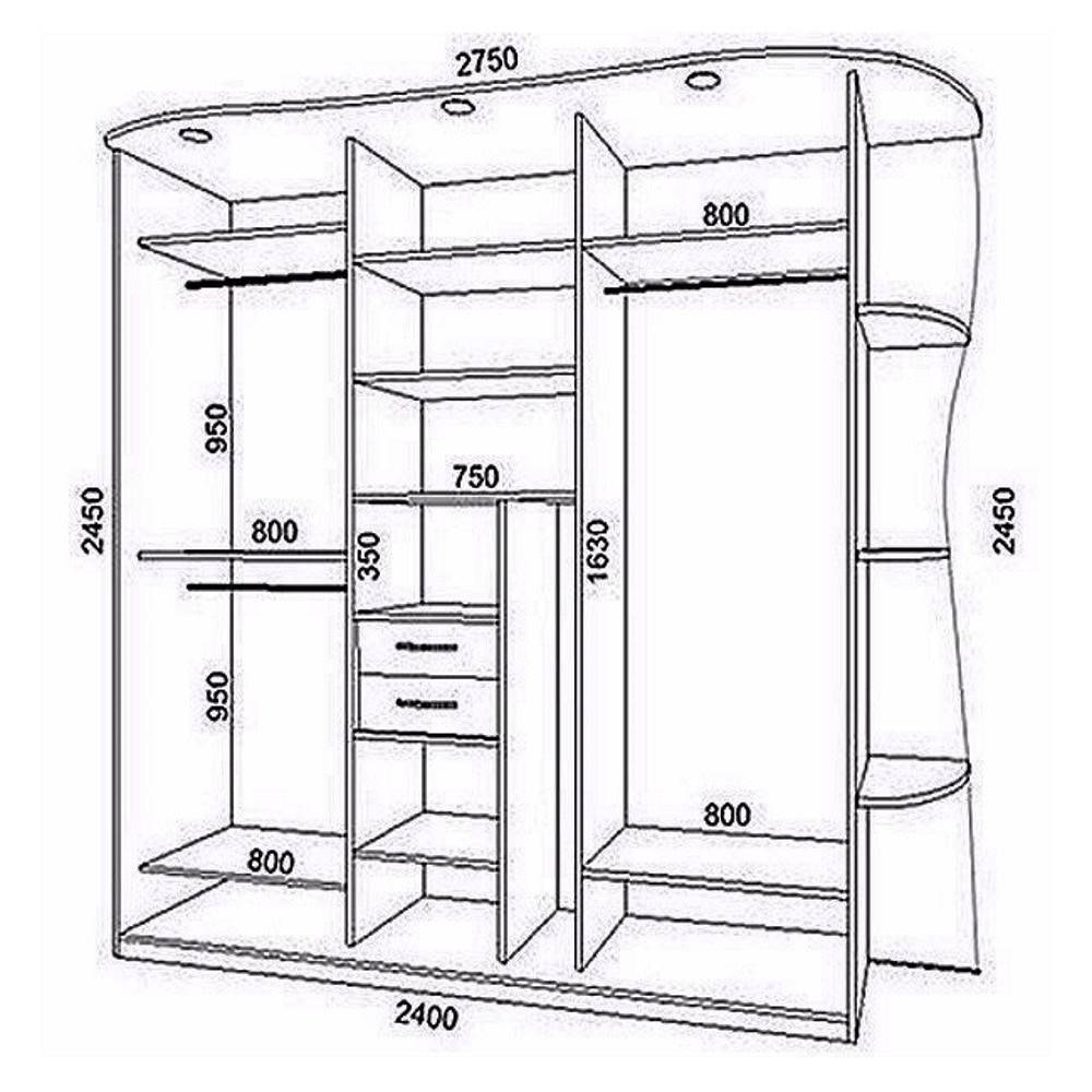 Шкаф купе схема