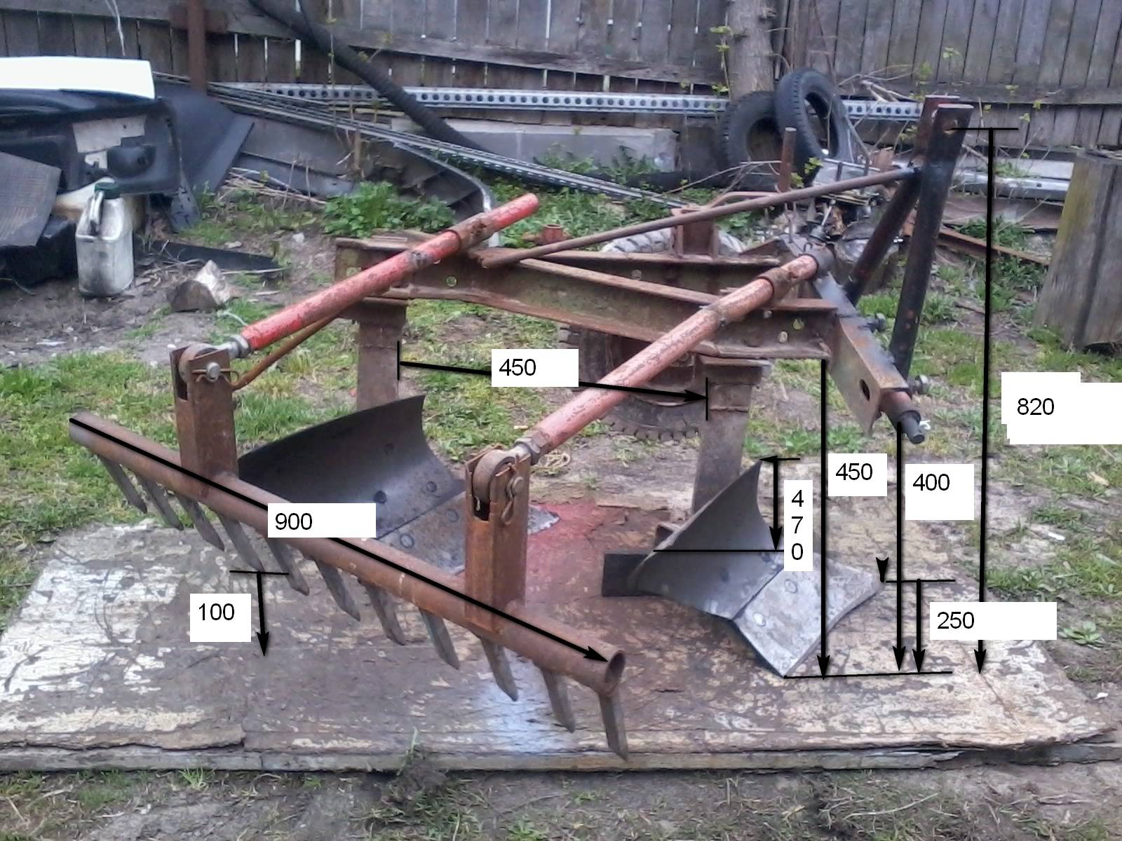 Оборотный плуг для мтз своими руками размеры чертежи фото