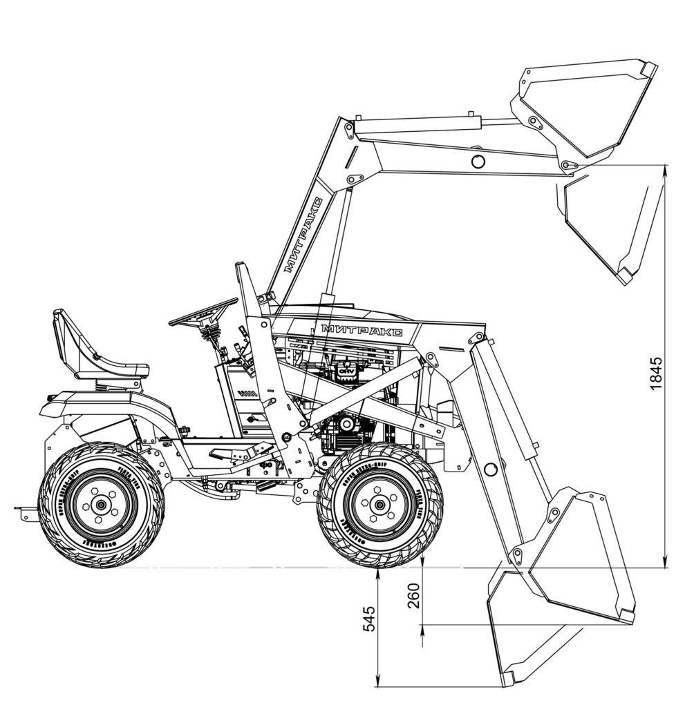 Погрузчик своими руками на минитрактор чертежи и размеры