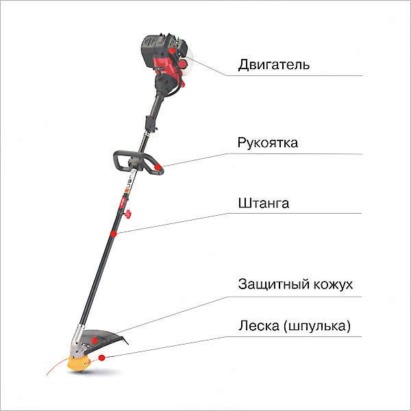 Из чего состоит триммер бензиновый картинки