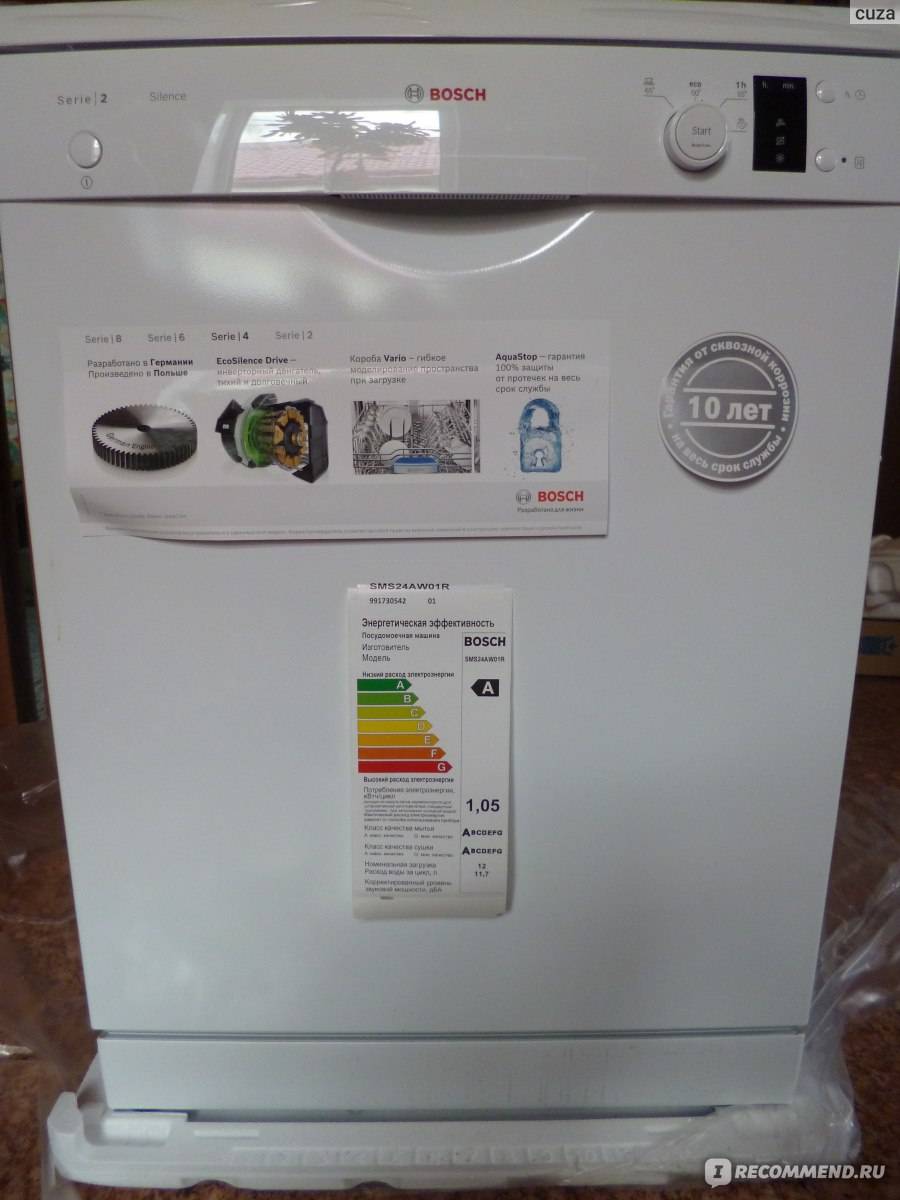 Посудомоечная машина bosch silence sms24aw01r обзор