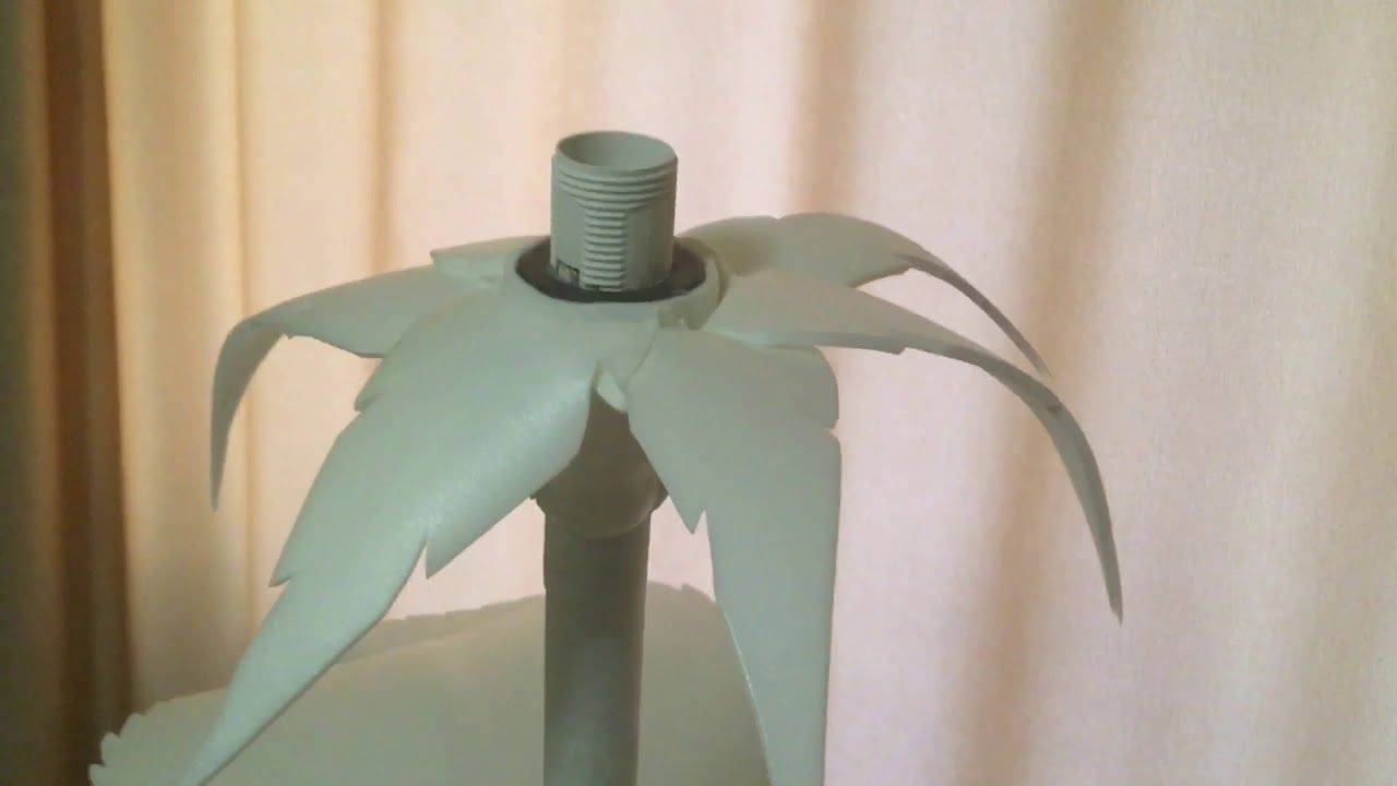 Светильник из изолона (в форме цветка, торшера, ночника или ростовой лампы)