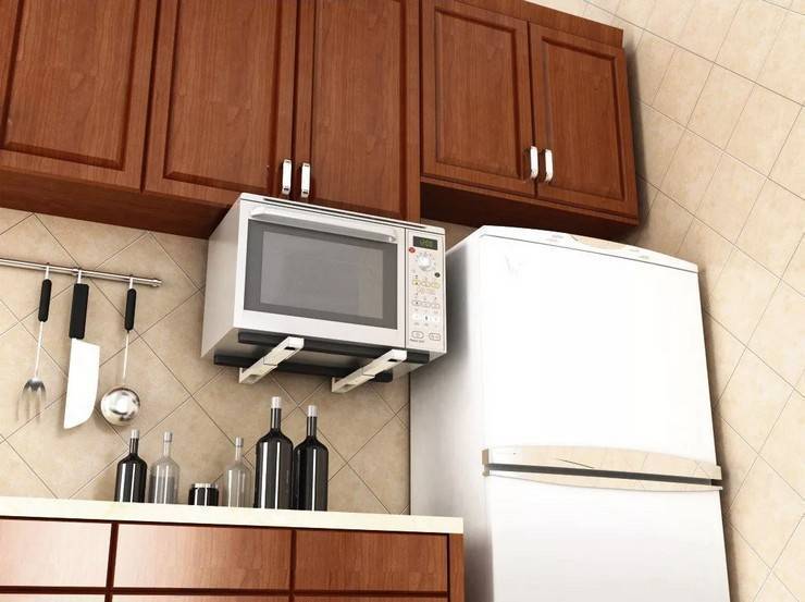 Варианты размещения микроволновки на кухне: советы и правила установки