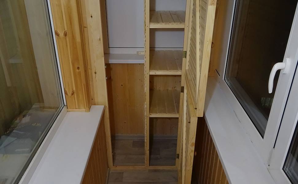 Пошаговая инструкция, как изготовить простой шкаф на балкон (12 фото)