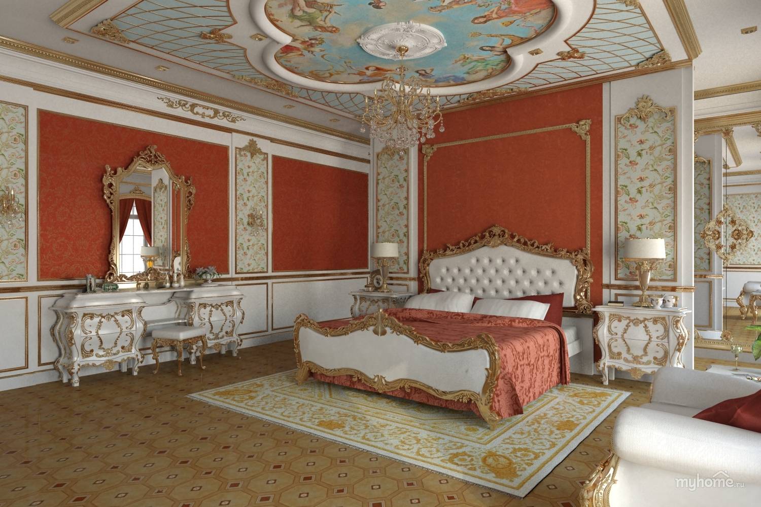 Спальня в стиле русский Ампир и Барокко