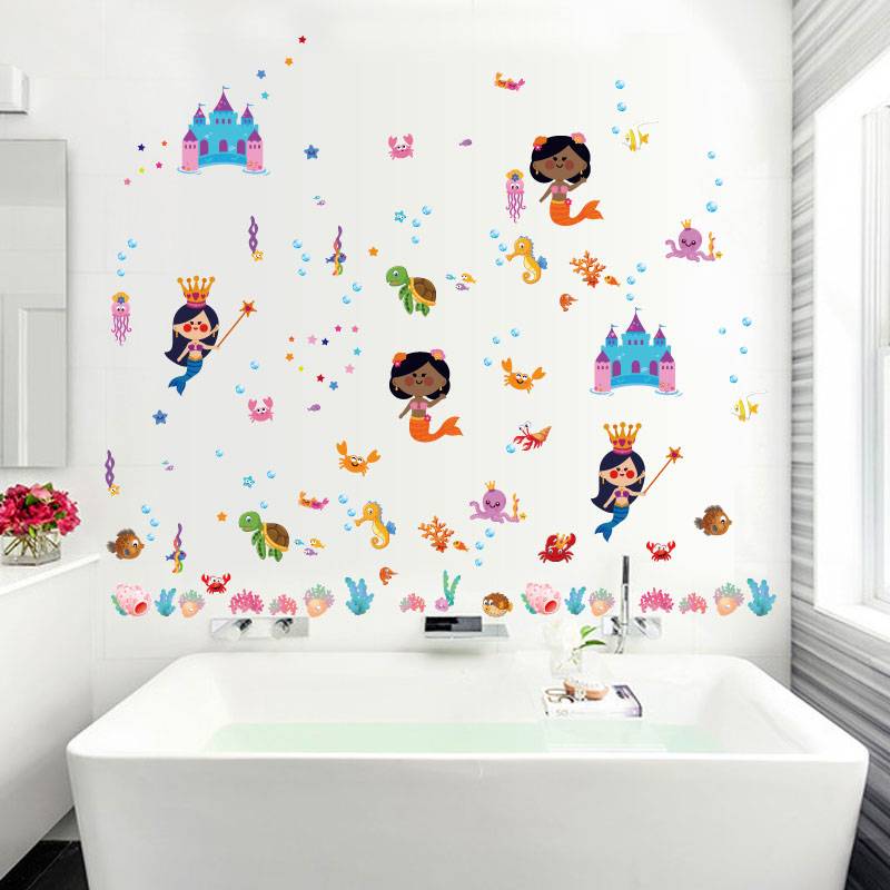 Интерьерные декоративные виниловые наклейки на стены, потолок и мебель в детской комнате, их виды