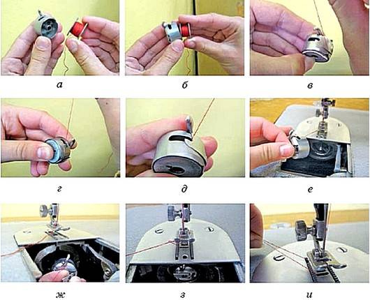 Как заправить нитку в швейную машину: порядок действий