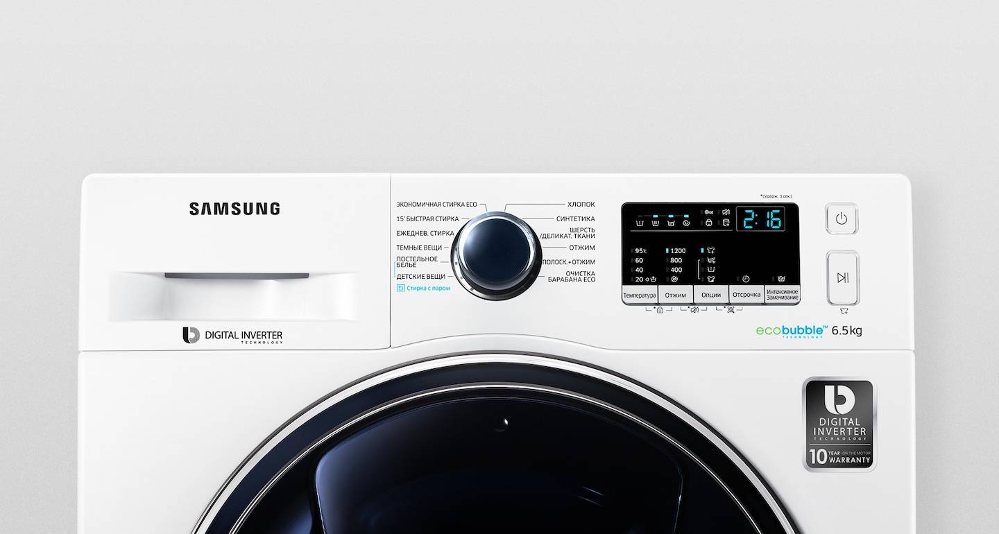 Что такое eco bubble в стиральной машине samsung