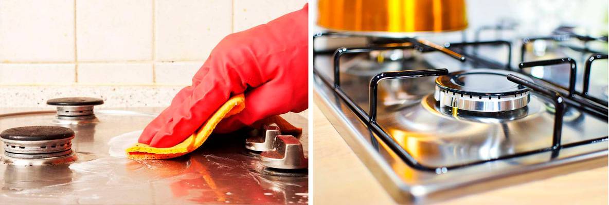 Как почистить газовую плиту от жира и нагара