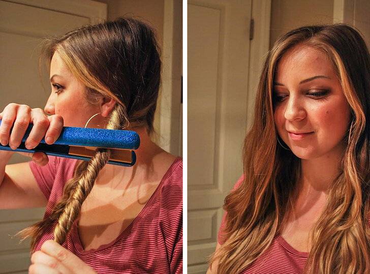 Как сделать укладку плойкой на длинные волосы в домашних условиях