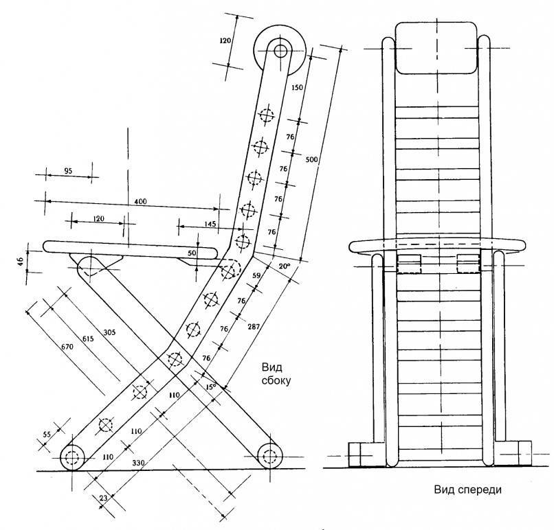 Растущий стул схема с размерами своими руками