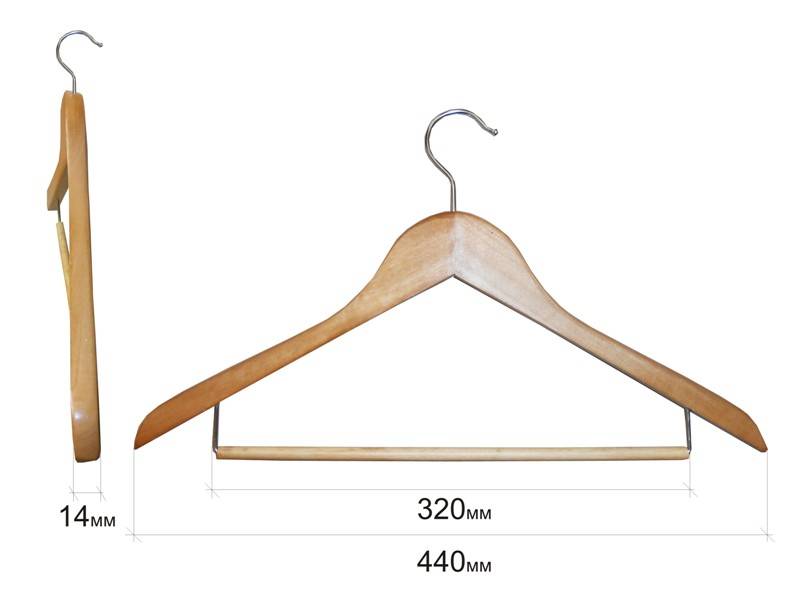 Размер вешалки для одежды: стандартные, соотношение с одеждой