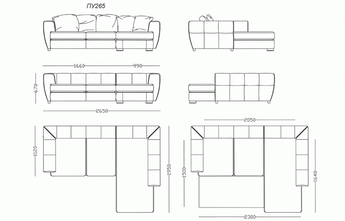 Проект дивана чертеж