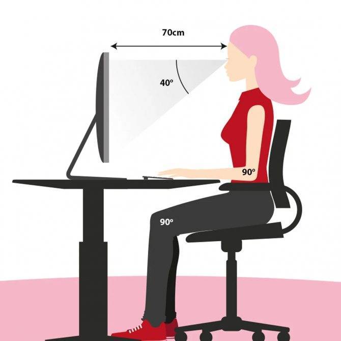 Как правильно сидеть за компьютером