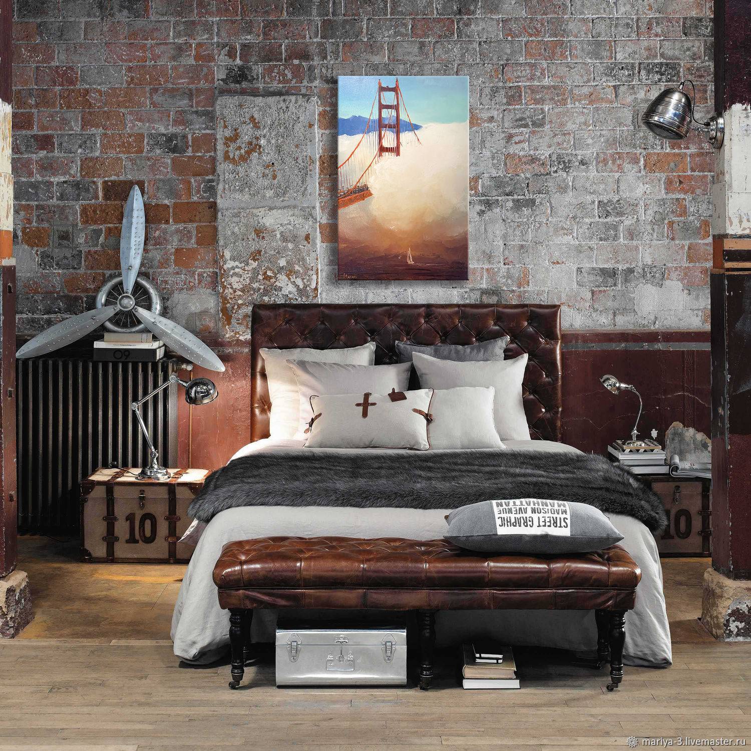 Спальня в стиле лофт - 100 фото лучших идей оформления дизайна