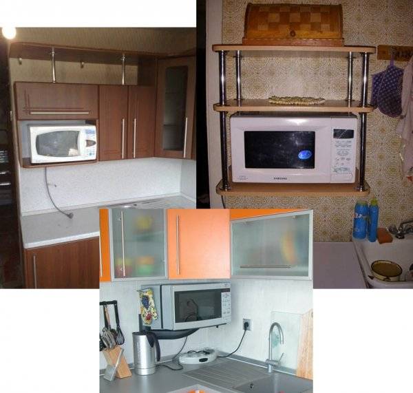 Микроволновка на кухне: варианты размещения на кухне. обзоры разновидностей микроволновок с фото и видео