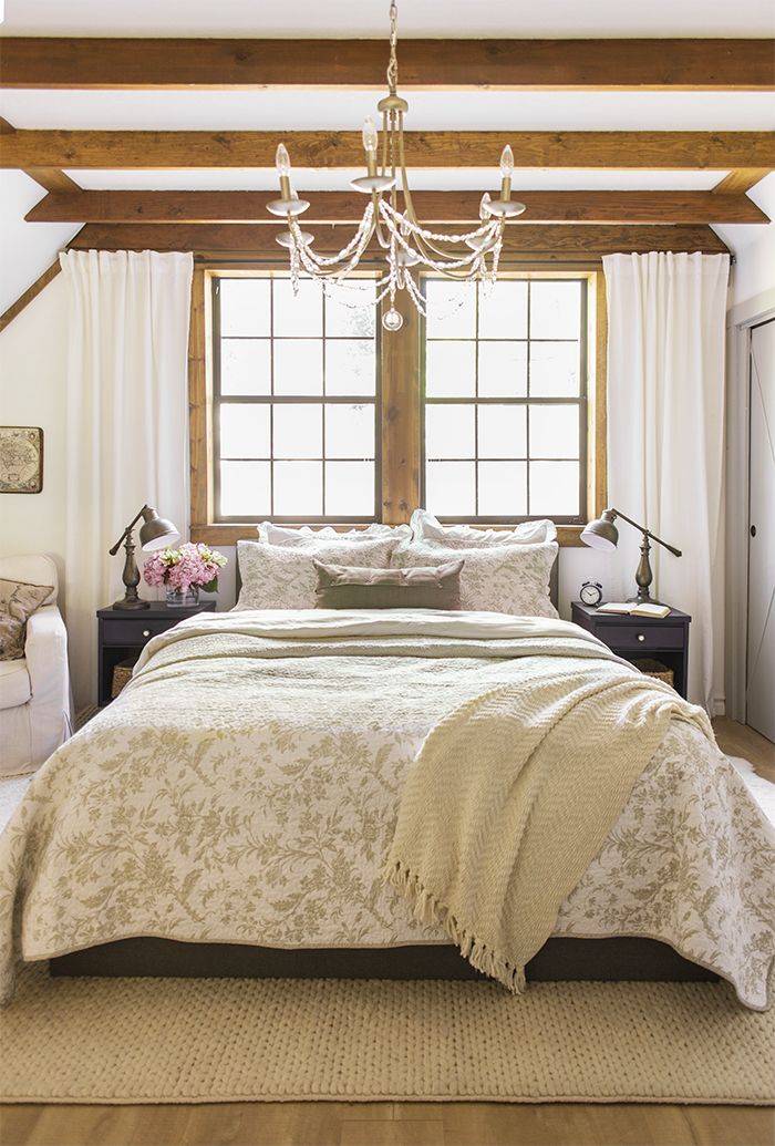 Спальня в стиле кантри — 100 фото стильно дизайна в спальне