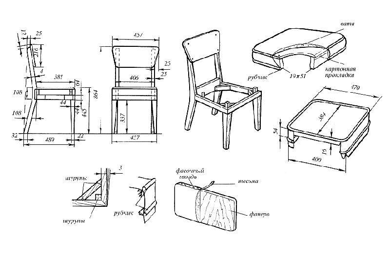 Деревянный стул своими руками чертежи и схемы