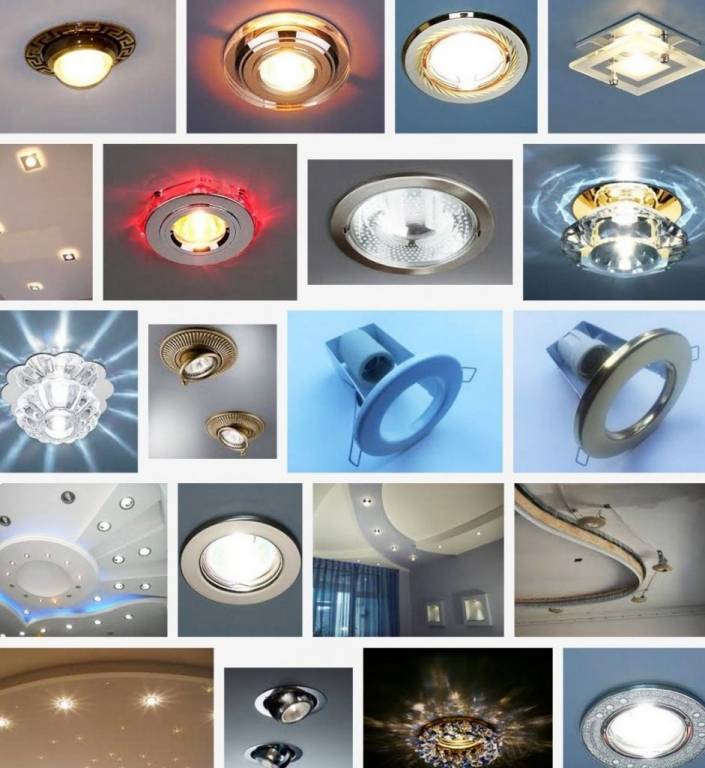 Виды и типы точечных светильников