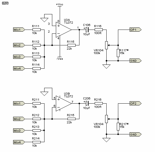 Схемы микшеров на микросхемах