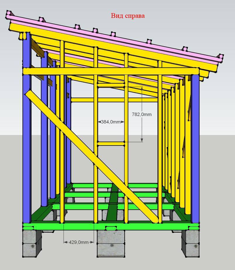 Дровяник схема постройки