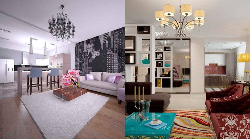 Дизайн квартиры в стиле фьюжн, особенности интерьера + фото
