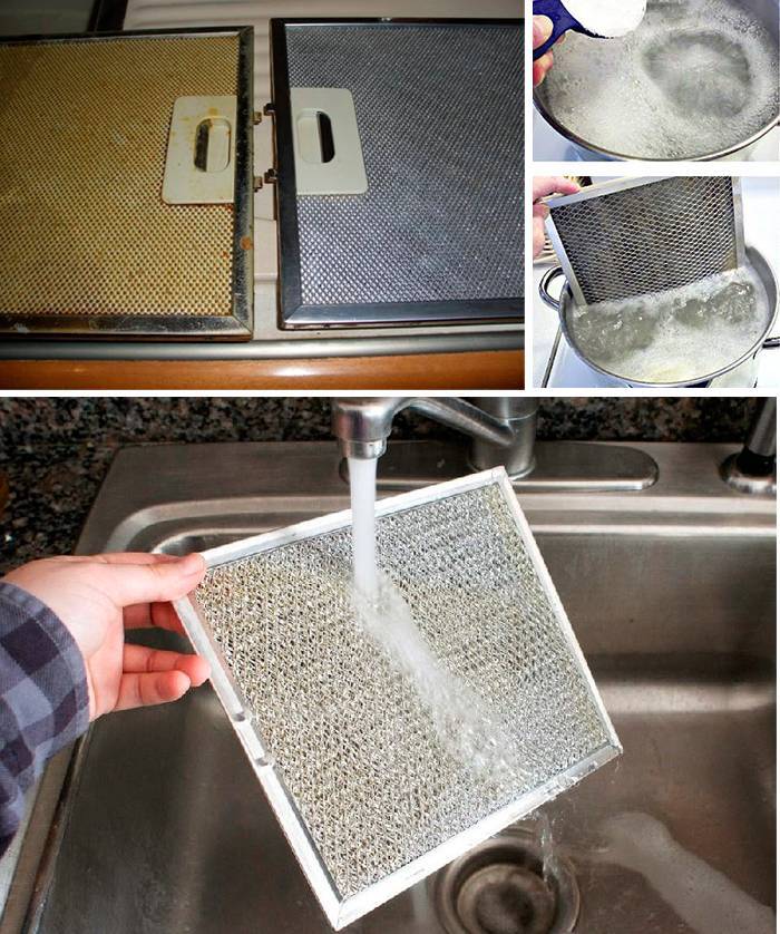 Как быстро почистить решетку от кухонной вытяжки?