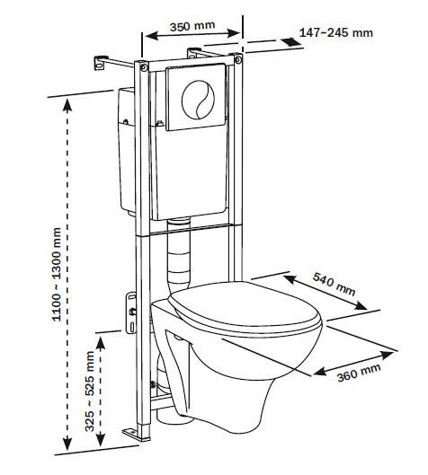 Монтаж инсталляции для унитаза – определение высоты и ширины, инструкция к установке
