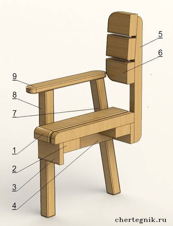 Как сделать кресло для дачи своими руками из дерева чертежи