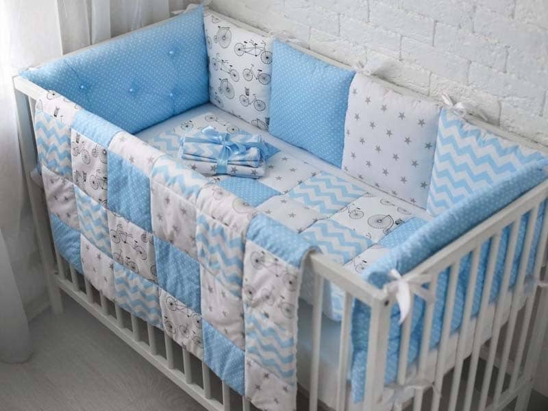 Выкройка и пошив бортиков для кроватки новорожденных