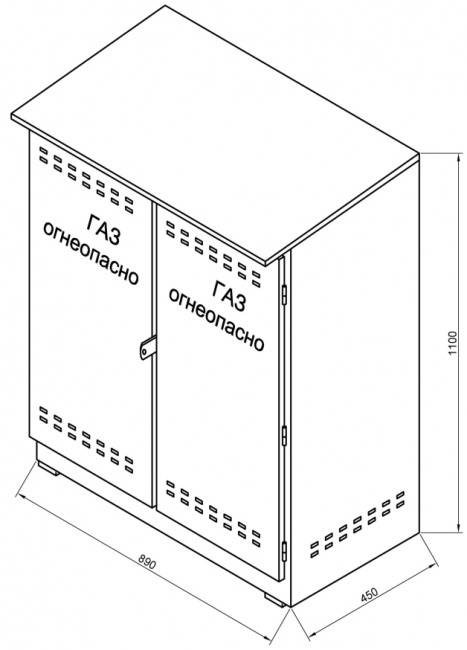 Шкаф для газового баллона уличный, особенности и основные характеристики