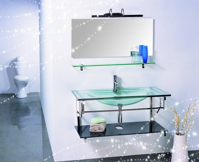 Раковина для ванной - стеклянная конструкция и фото прозрачных умывальников