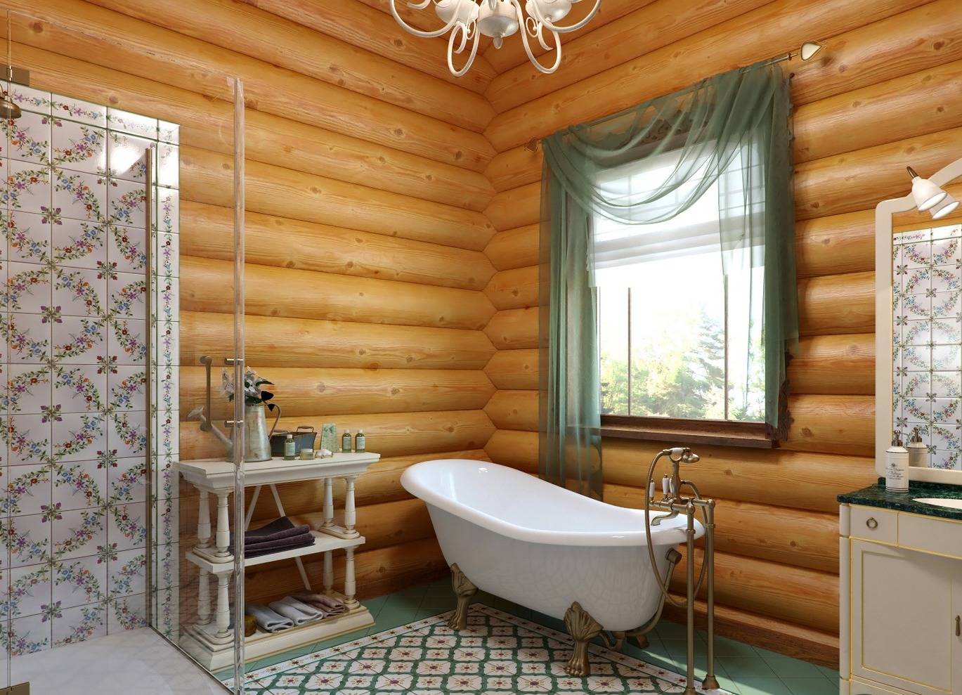 Отделка ванной комнаты в деревянном доме: современные советы