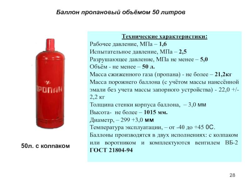 Сколько литров газа в 50 литровом баллоне? – ремонт своими руками на m-stone.ru