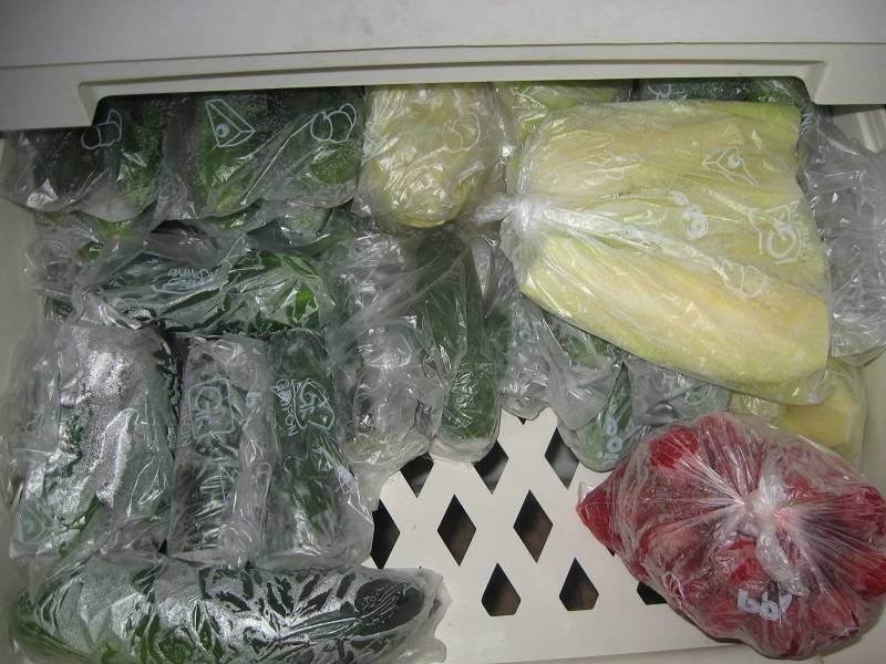 Заморозка овощей на зиму в домашних условиях