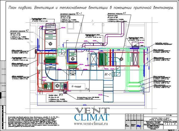 Проектирование и расчет вентиляции. расчет производительности вентилятора, мощности калорифера, площади сечения вентиляционных решеток.
