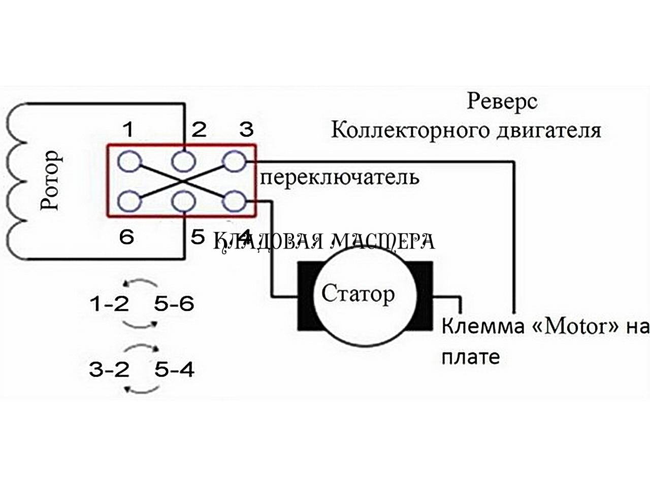 Схема подключения коллекторного двигателя переменного тока