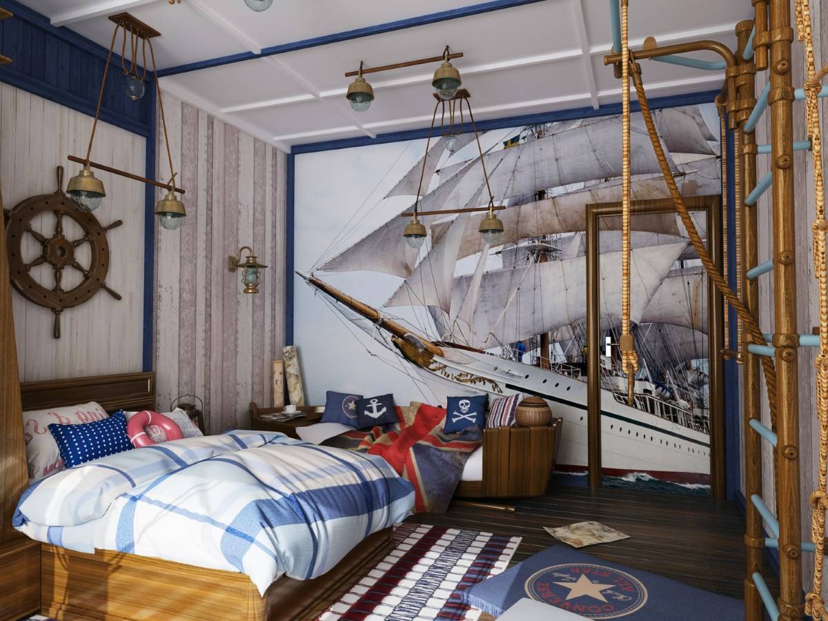 Спальня в морском стиле | домфронт