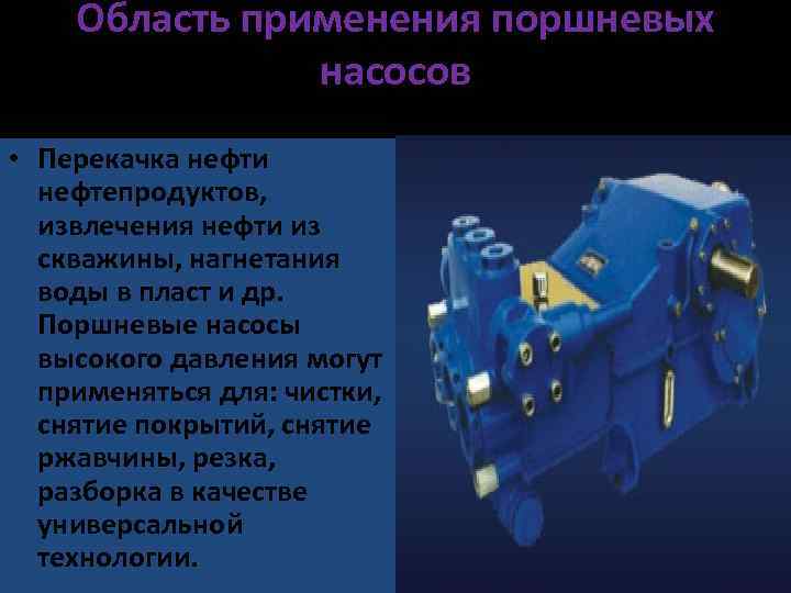 Сферы применения и виды гидравлических насосов.