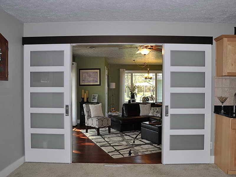 Межкомнатная одностворчатая раздвижная дверь: фото в интерьере, двустворчатые модели