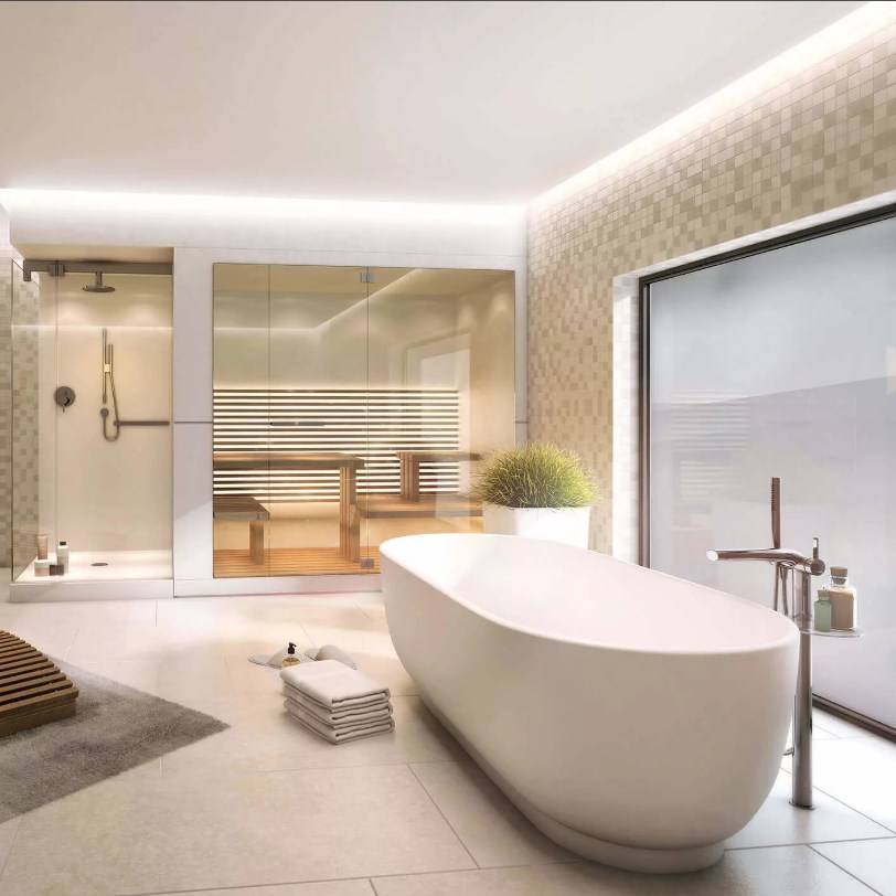 Отделка ванной комнаты искусственным камнем - 125+ (фото) идей