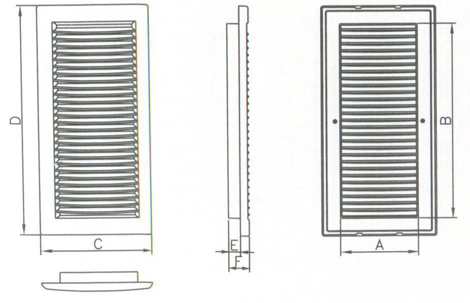 Типы вентиляционных решеток